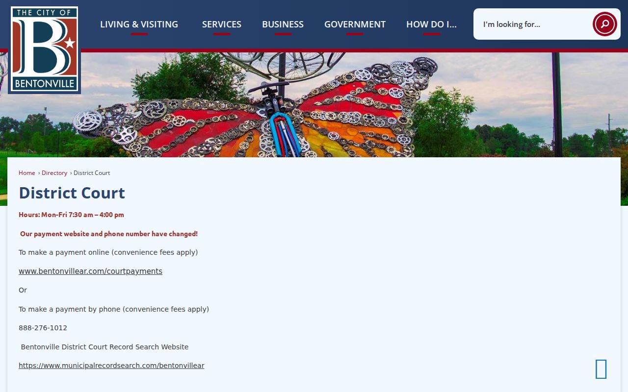 Bentonville resident search source at Bentonville District Court